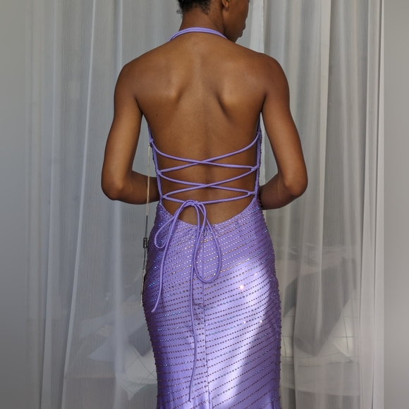 NWT FAVIANA Charmeuse Heat-Stone Patterned Dress | Size 4 Small - Picture 4 of 14